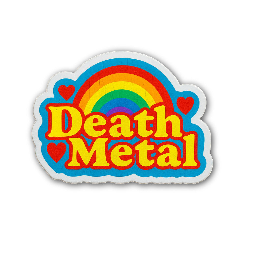 Death Metal Sticker, Waterproof Vinyl Decal Sticker Indoor Or Outdoor 2 (Pieces) 3" and 5"