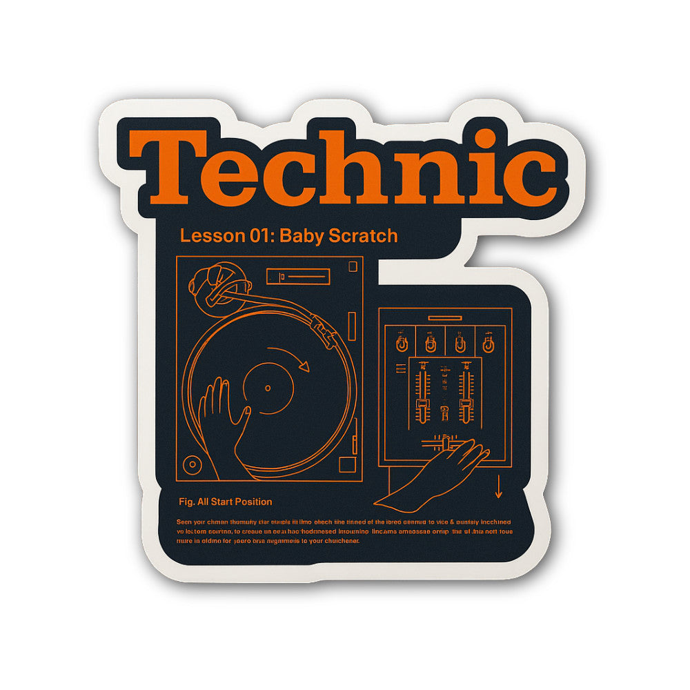 Technic Sticker, Waterproof Vinyl Decal Sticker Indoor Or Outdoor 2 (Pieces) 3" and 5"