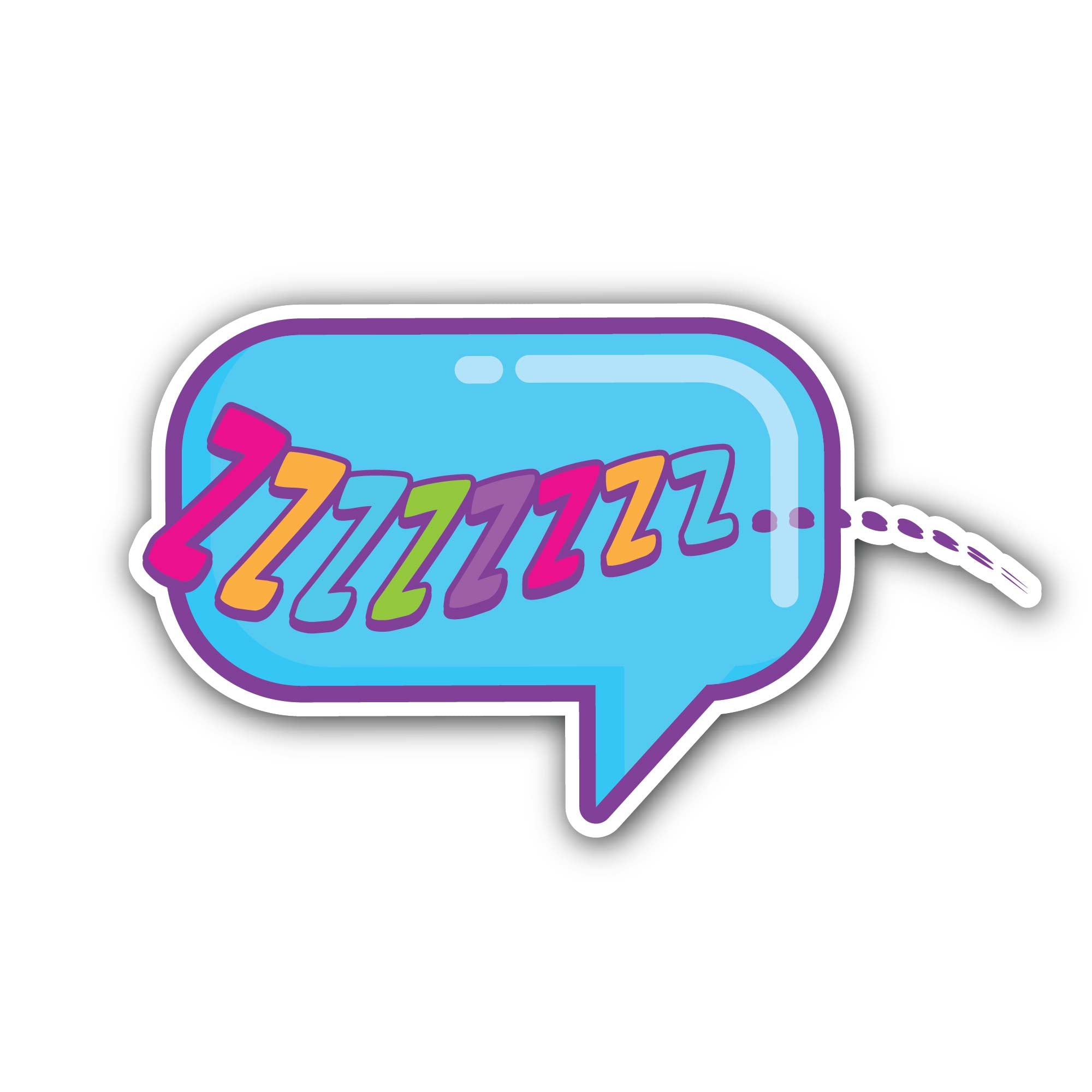 ZZZZZ Balloon Talk Sticker, Waterproof Vinyl Decal Sticker Indoor Or Outdoor 2 (Pieces) 3" and 5"