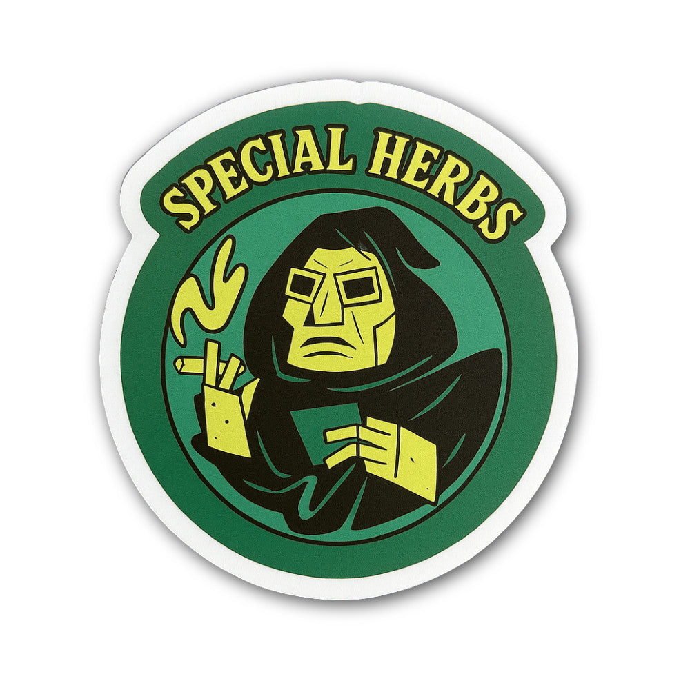 SPECIAL HERBS Sticker, Waterproof Vinyl Decal Sticker Indoor Or Outdoor 2 (Pieces) 3" and 5"