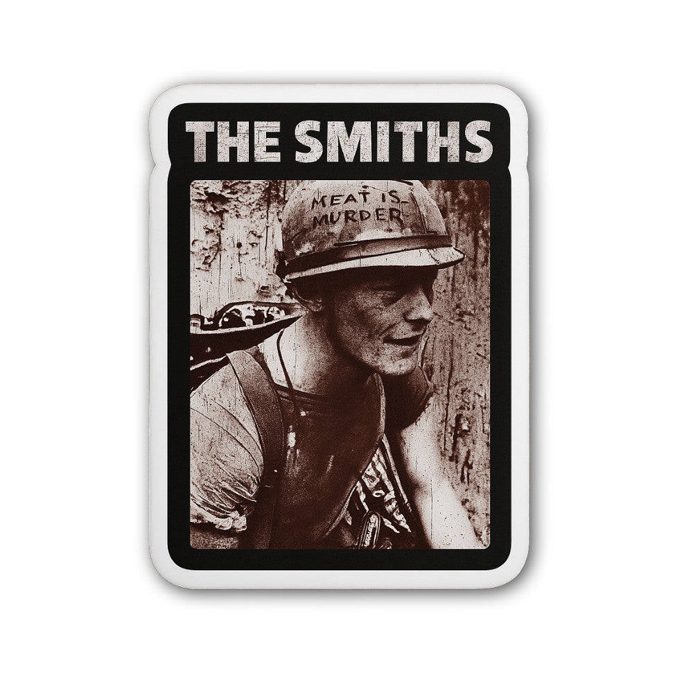 The Meat is Murder Soldier Sticker, Waterproof Vinyl Decal Sticker Indoor Or Outdoor 2 (Pieces) 3" and 5"