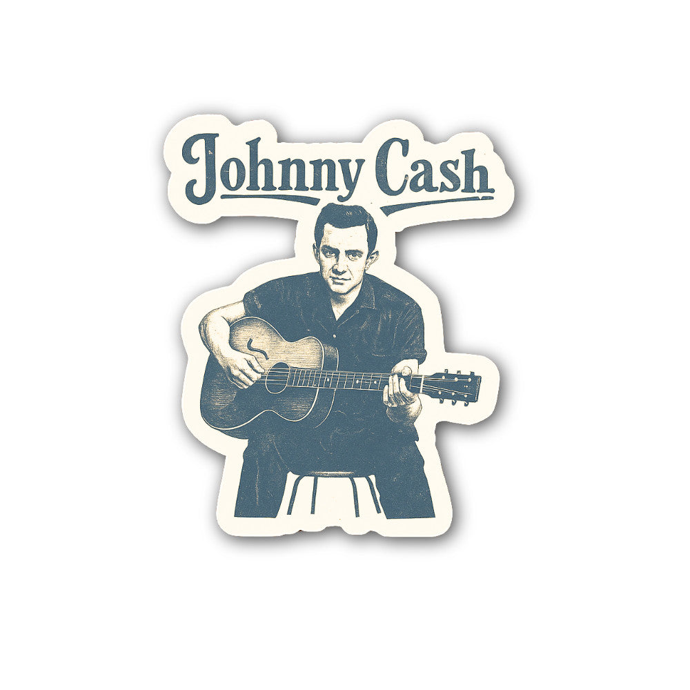 Man Playing Guitar Sticker, Waterproof Vinyl Decal Sticker Indoor Or Outdoor 2 (Pieces) 3" and 5"