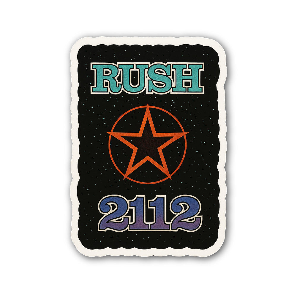 Rush 2112 Sticker, Waterproof Vinyl Decal Sticker Indoor Or Outdoor 2 (Pieces) 3" and 5"