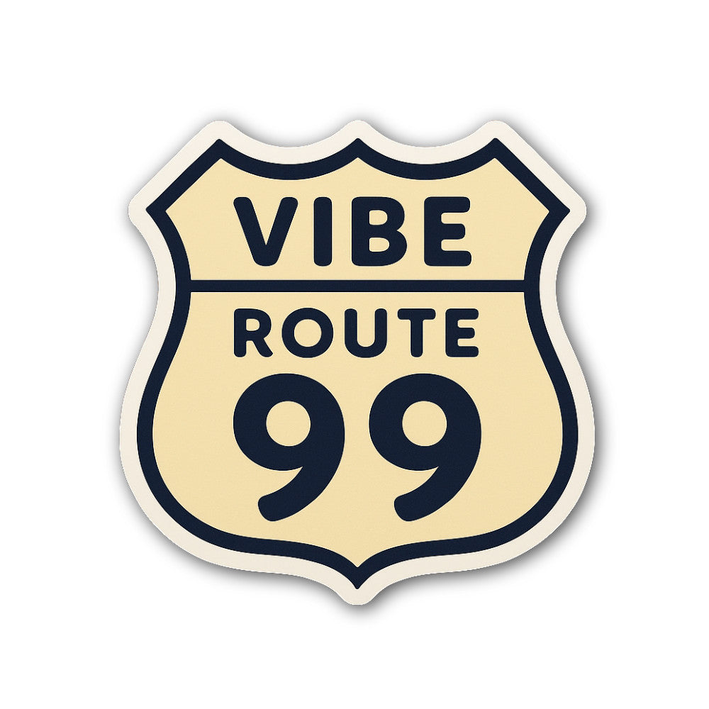 Vibe Route Sticker, Waterproof Vinyl Decal Sticker Indoor Or Outdoor 2 (Pieces) 3" and 5"