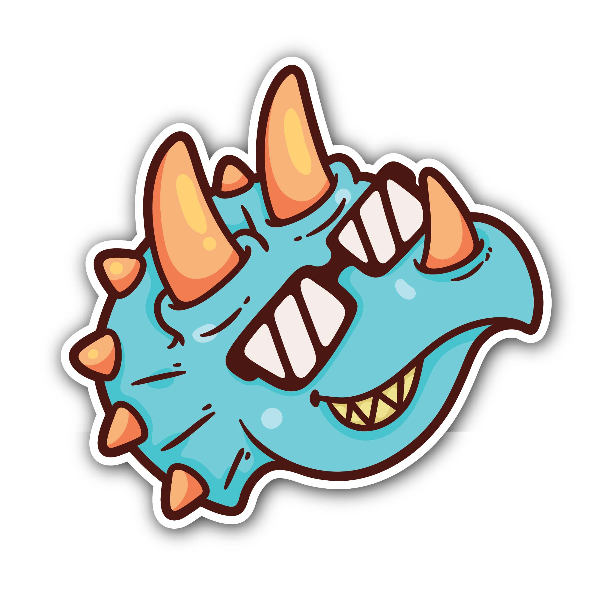 Dinosaur with Sunglass Sticker, Waterproof Vinyl Decal Sticker Indoor Or Outdoor 2 (Pieces) 3" and 5"