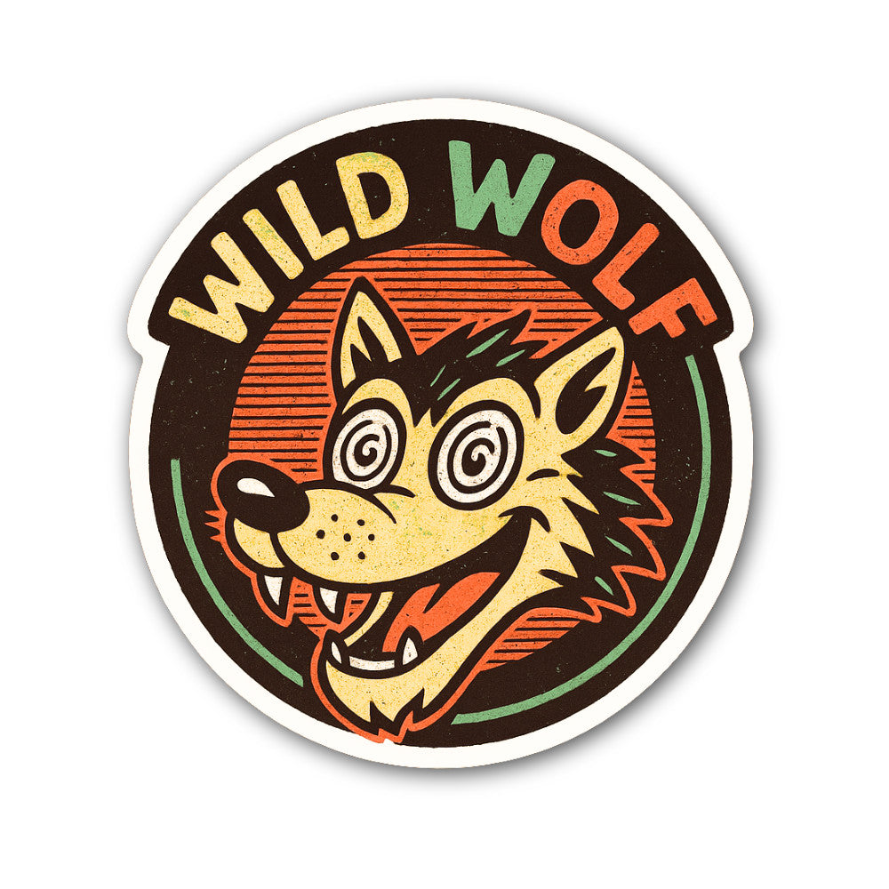 Wild Wolf Sticker, Waterproof Vinyl Decal Sticker Indoor Or Outdoor 2 (Pieces) 3" and 5"