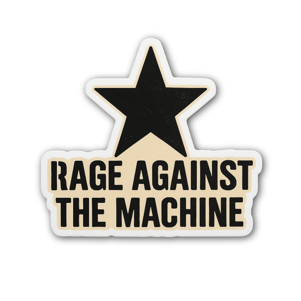 R@GE Against The Machine Sticker, Waterproof Vinyl Decal Sticker Indoor Or Outdoor 2 (Pieces) 3" and 5"