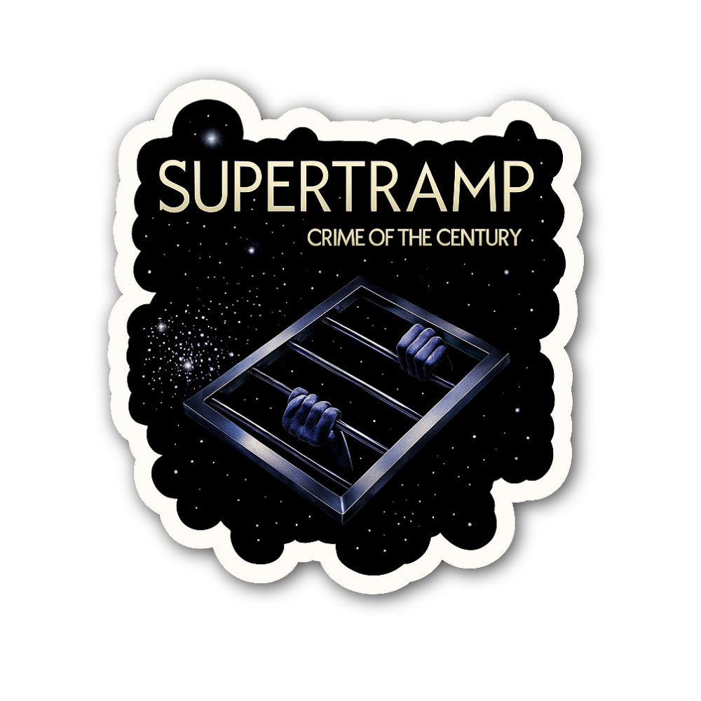 Crime of The Century Sticker, Waterproof Vinyl Decal Sticker Indoor Or Outdoor 2 (Pieces) 3" and 5"