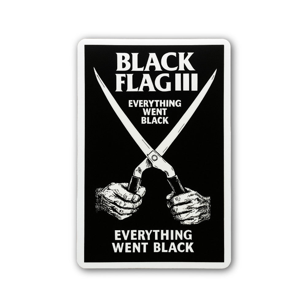 Black Flag III Sticker, Waterproof Vinyl Decal Sticker Indoor Or Outdoor 2 (Pieces) 3" and 5"