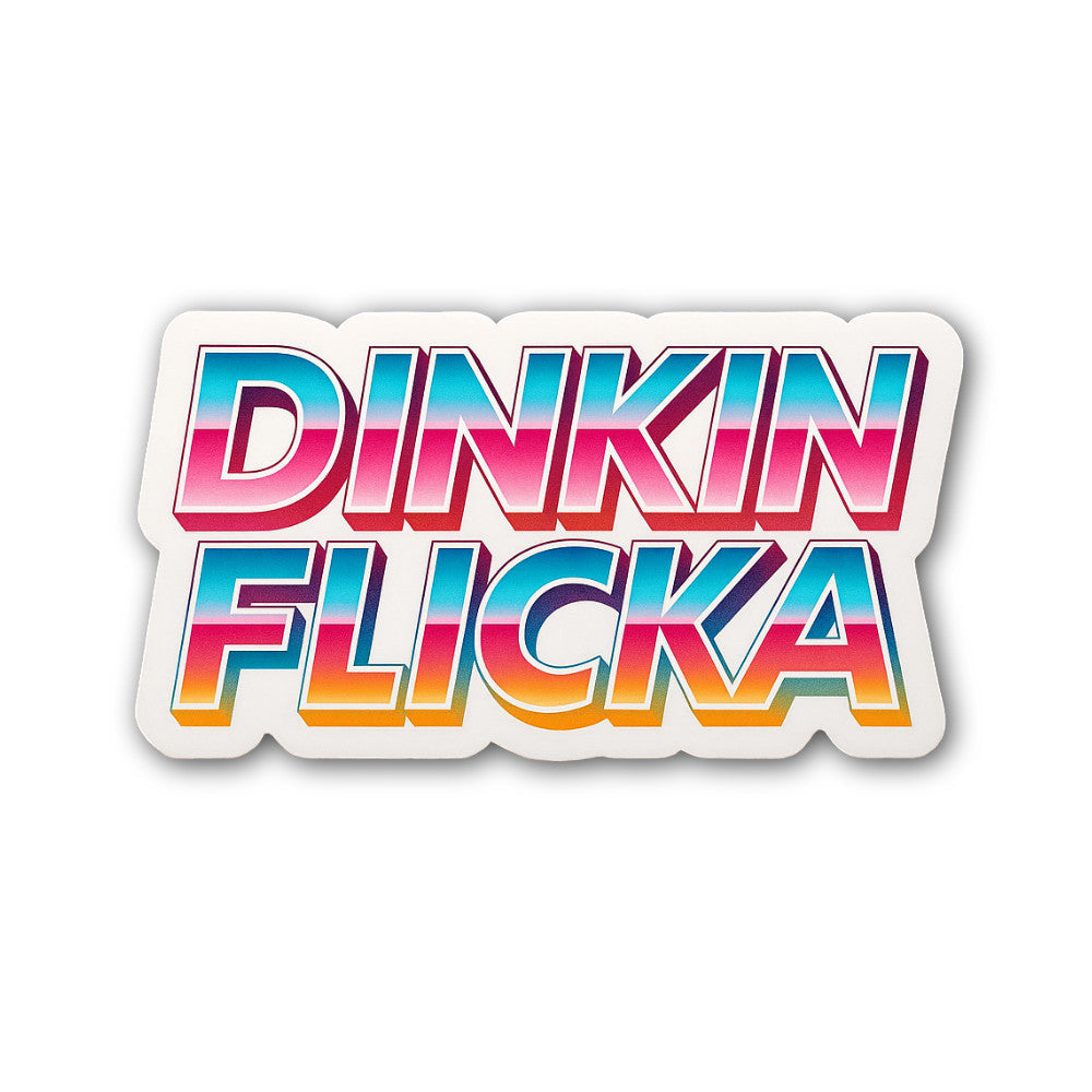 DINKIN FLICKA Sticker, Waterproof Vinyl Decal Sticker Indoor Or Outdoor 2 (Pieces) 3" and 5"