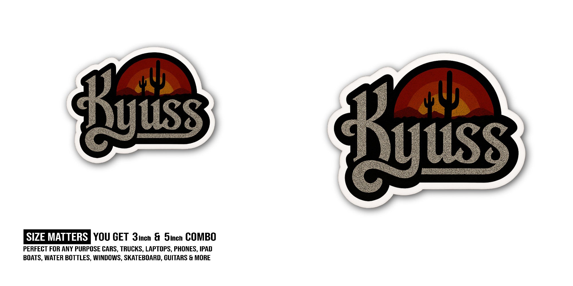 K@yuss Sticker, Waterproof Vinyl Decal Sticker Indoor Or Outdoor 2 (Pieces) 3" and 5"