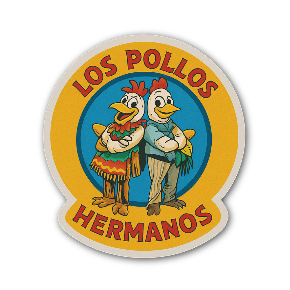 L0S Pollos Hermanos Sticker, Waterproof Vinyl Decal Sticker Indoor Or Outdoor 2 (Pieces) 3" and 5"