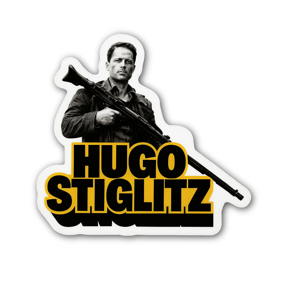 Hugo Stiglitz Sticker, Waterproof Vinyl Decal Sticker Indoor Or Outdoor 2 (Pieces) 3" and 5"