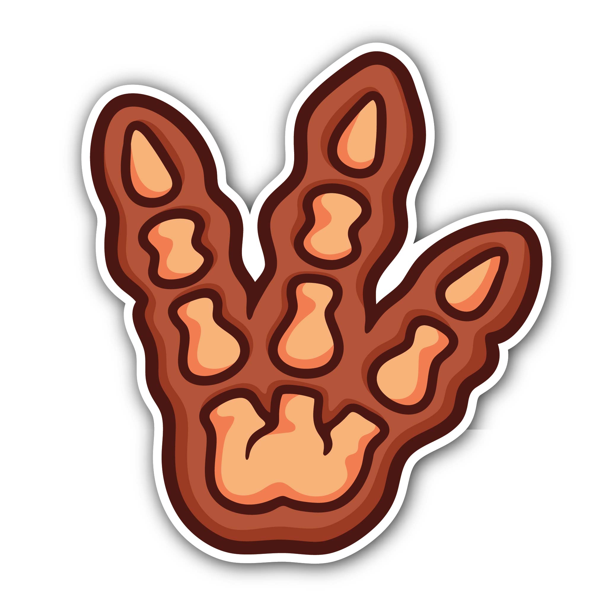 Dinosaur Footprint Sticker, Waterproof Vinyl Decal Sticker Indoor Or Outdoor 2 (Pieces) 3" and 5"