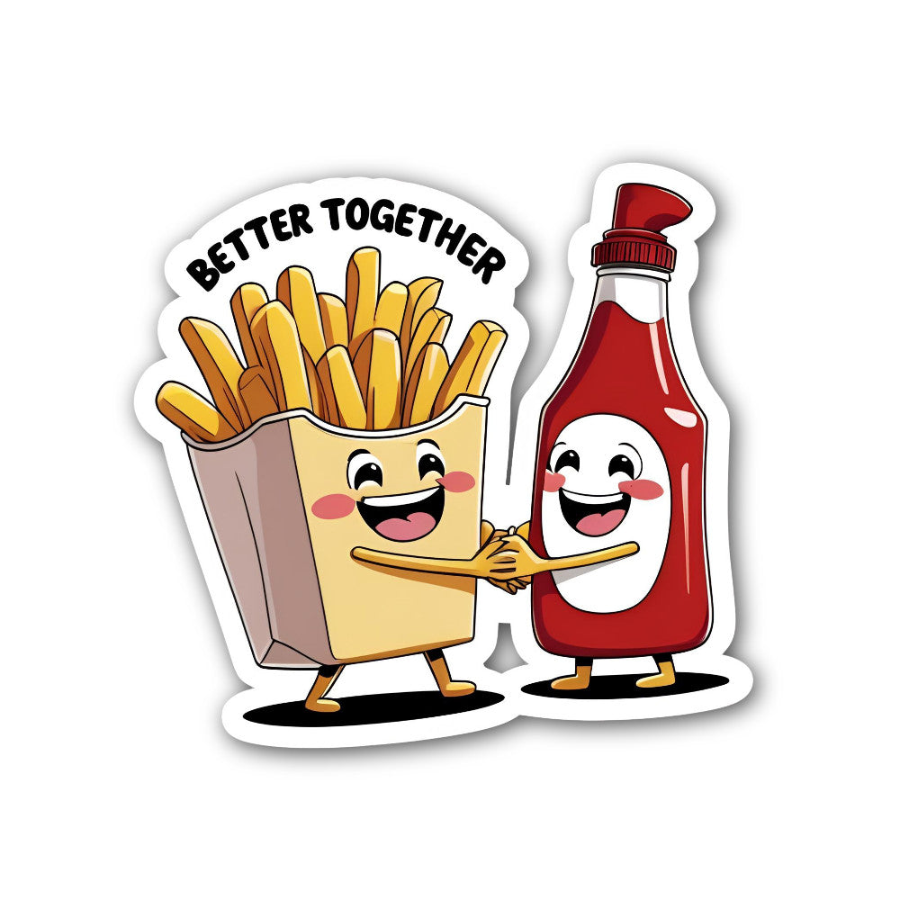 Better Together Sticker, Waterproof Vinyl Decal Sticker Indoor Or Outdoor 2 (Pieces) 3" and 5"