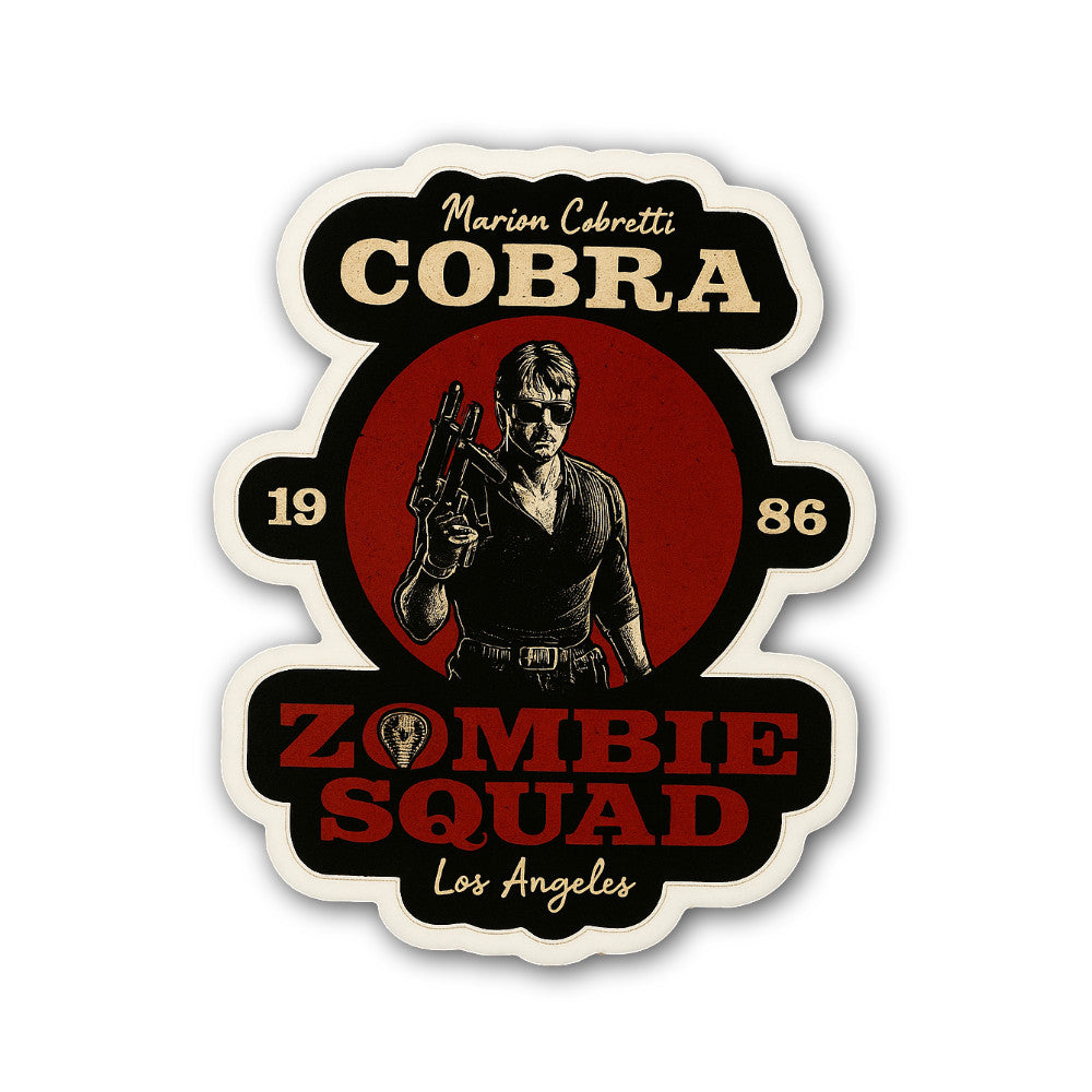 Cobra Zombie Squad Sticker, Waterproof Vinyl Decal Sticker Indoor Or Outdoor 2 (Pieces) 3" and 5"