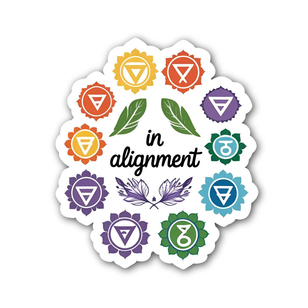 Alignm@ent Sticker, Waterproof Vinyl Decal Sticker Indoor Or Outdoor 2 (Pieces) 3" and 5"