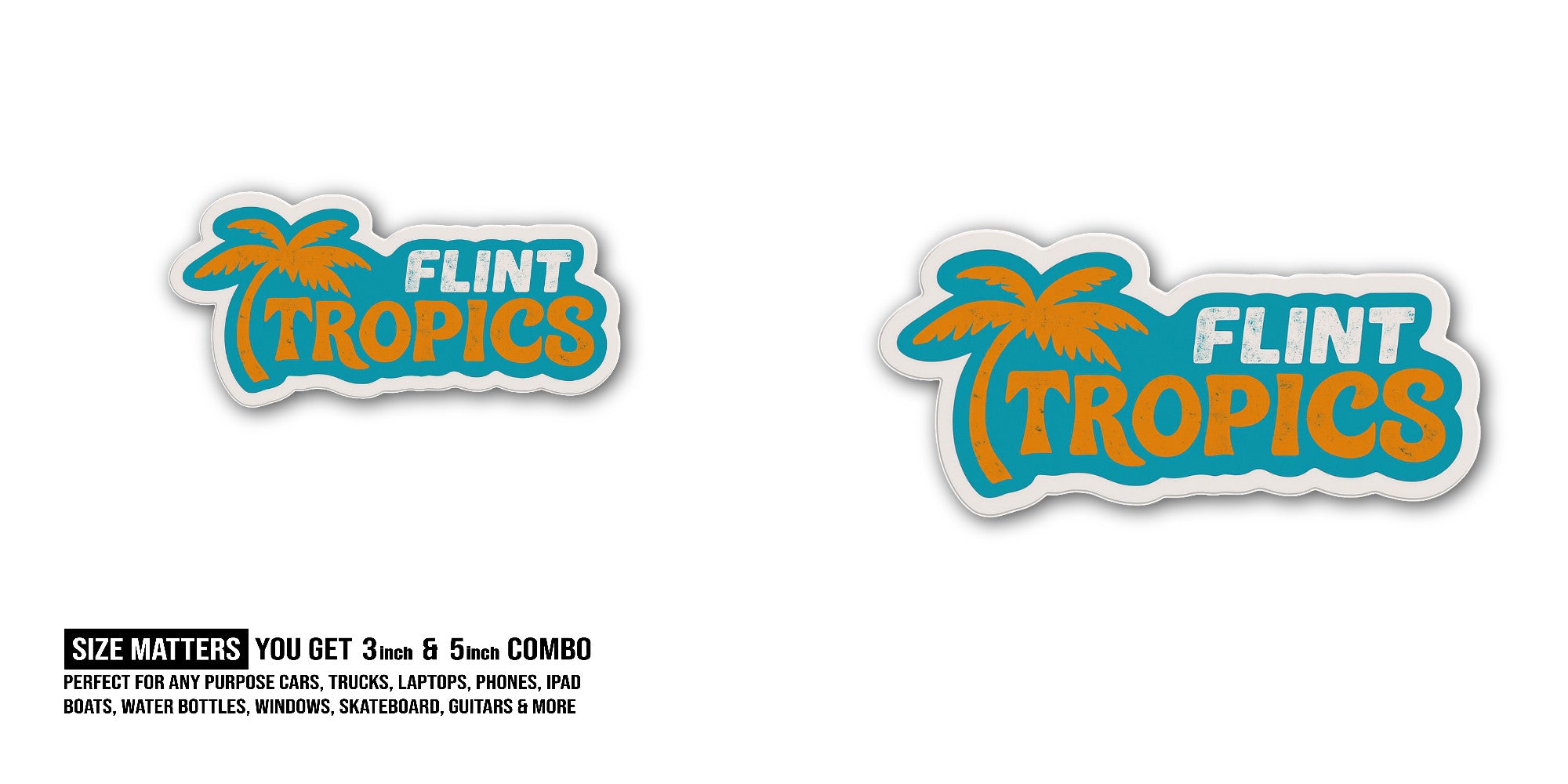 F@INT TRO@PICS Sticker, Waterproof Vinyl Decal Sticker Indoor Or Outdoor 2 (Pieces) 3" and 5"