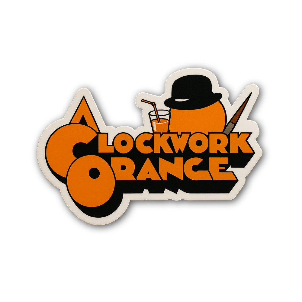 LOCKWORK Orange Sticker, Waterproof Vinyl Decal Sticker Indoor Or Outdoor 2 (Pieces) 3" and 5"