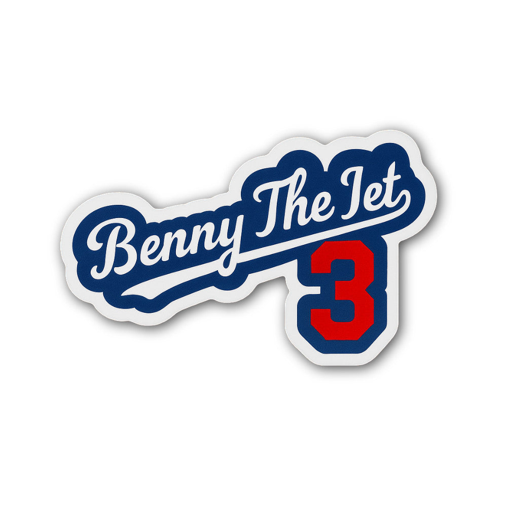 Benny The Jet 3 Sticker, Waterproof Vinyl Decal Sticker Indoor Or Outdoor 2 (Pieces) 3" and 5"