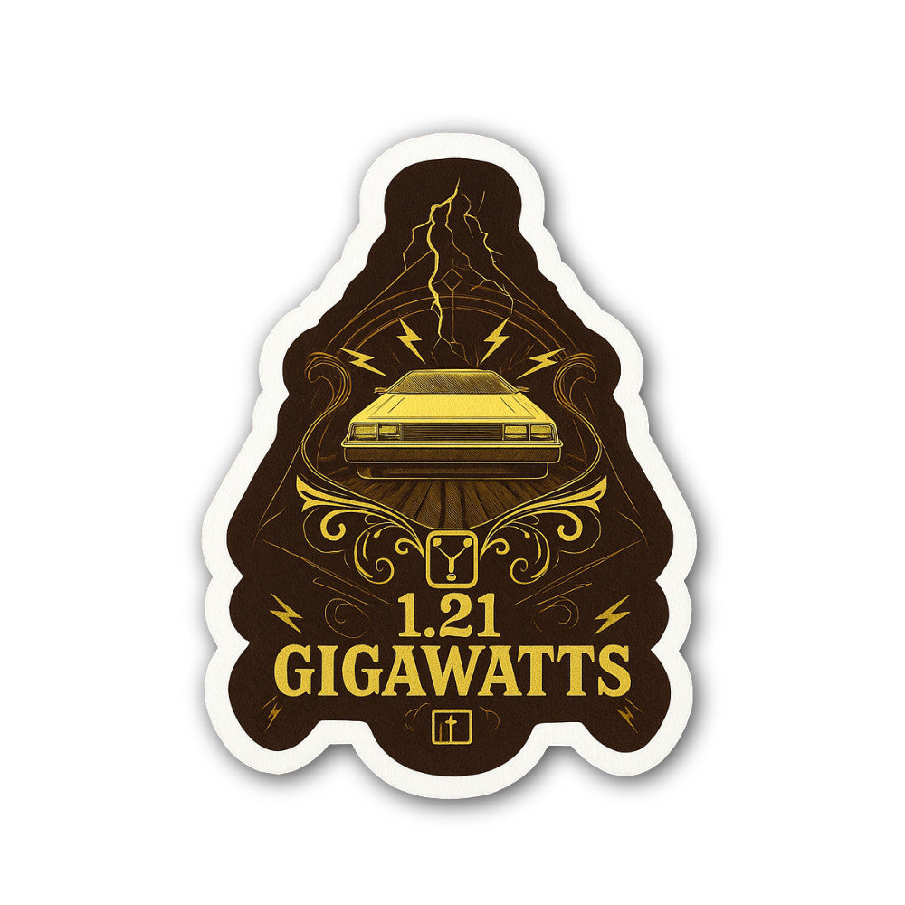 GIGAWATTS Sticker, Waterproof Vinyl Decal Sticker Indoor Or Outdoor 2 (Pieces) 3" and 5"