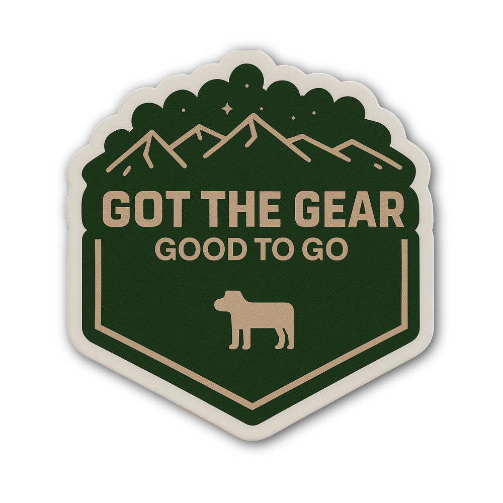 GOT The Gear Sticker, Waterproof Vinyl Decal Sticker Indoor Or Outdoor 2 (Pieces) 3" and 5"