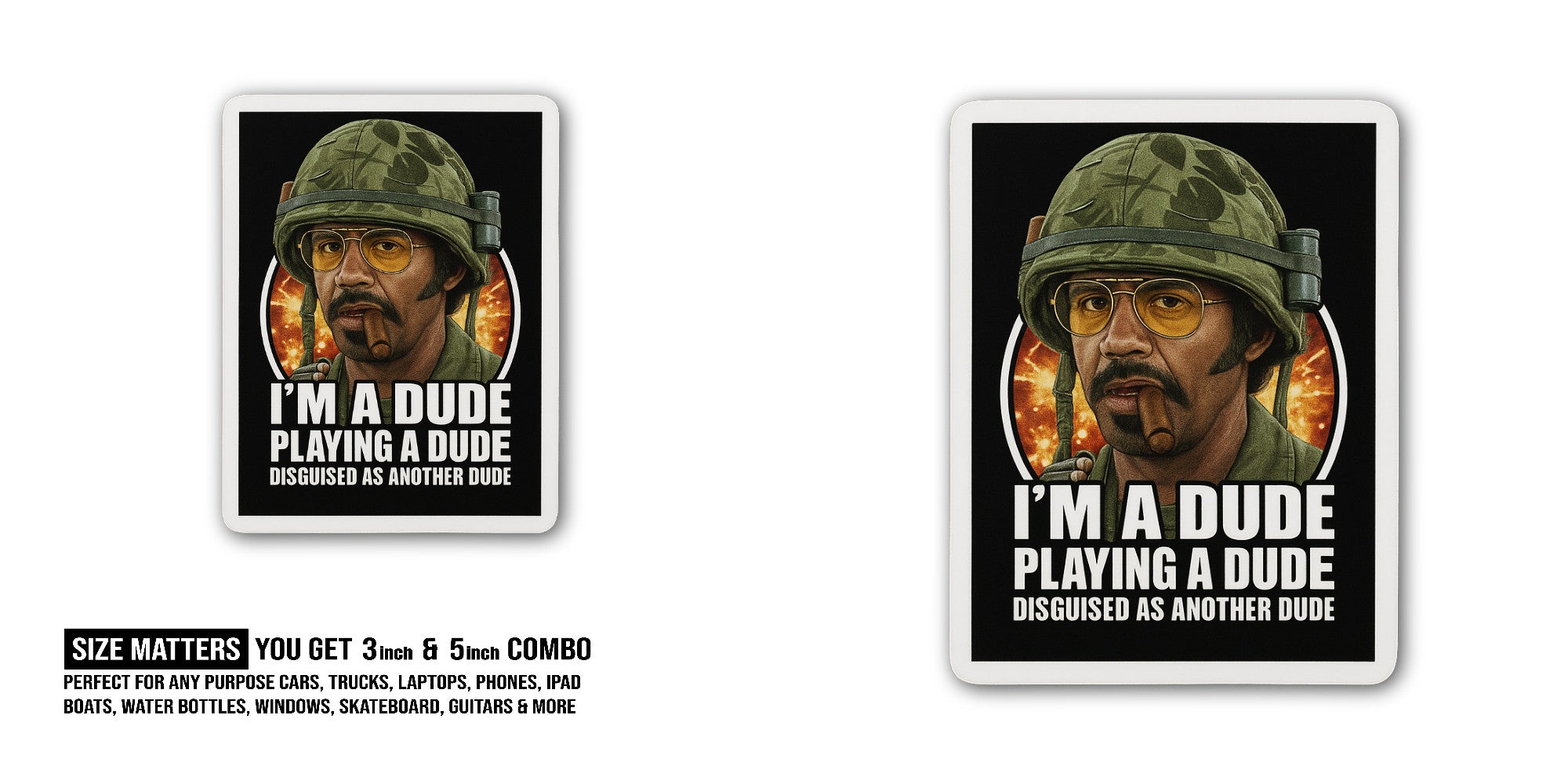 AS Another Dude Sticker, Waterproof Vinyl Decal Sticker Indoor Or Outdoor 2 (Pieces) 3" and 5"