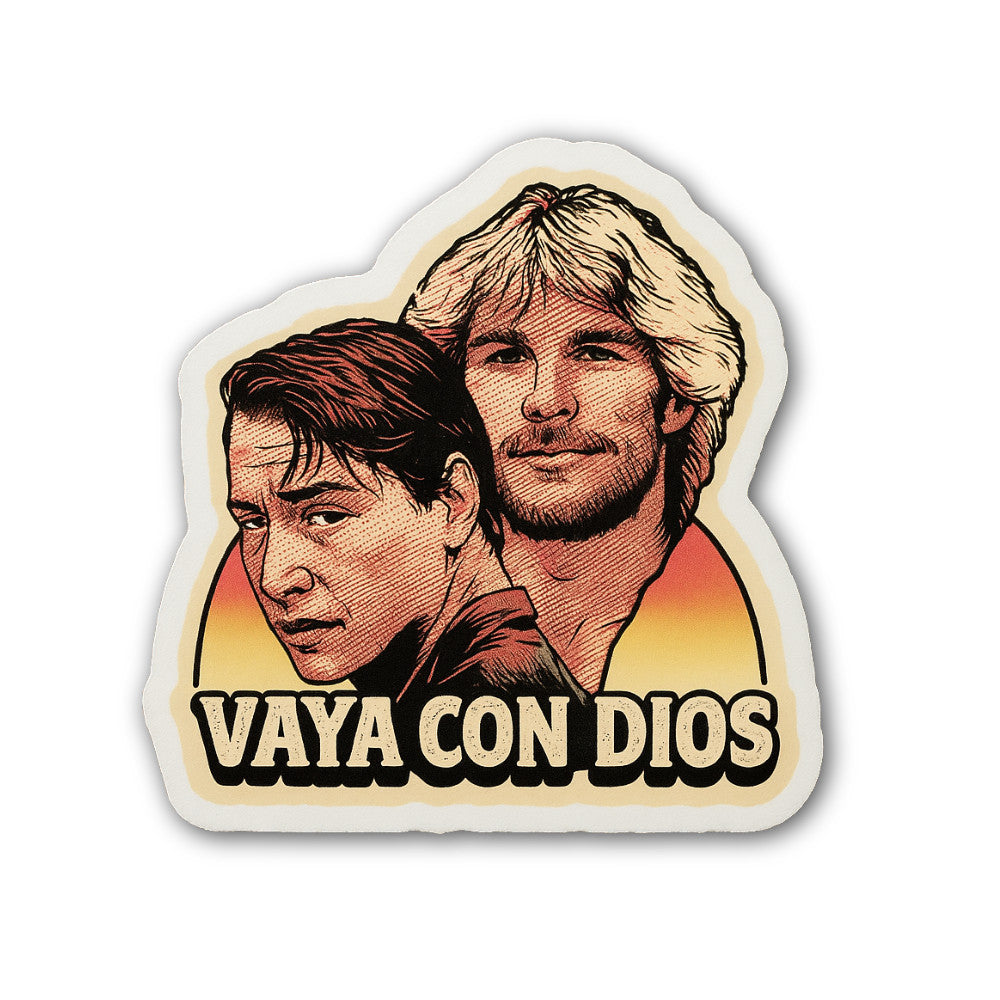 VAYA CON DIOS Sticker, Waterproof Vinyl Decal Sticker Indoor Or Outdoor 2 (Pieces) 3" and 5"