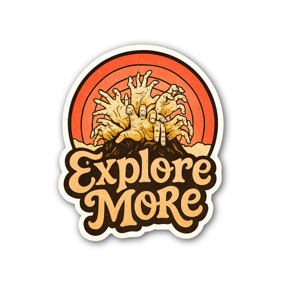 Expl0re M0RE Sticker, Waterproof Vinyl Decal Sticker Indoor Or Outdoor 2 (Pieces) 3" and 5"