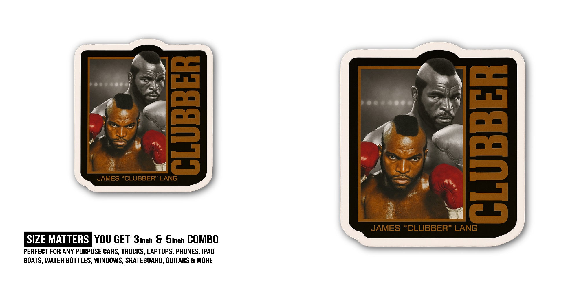 J@AMES C@Lubber L@ANG Sticker, Waterproof Vinyl Decal Sticker Indoor Or Outdoor 2 (Pieces) 3" and 5"
