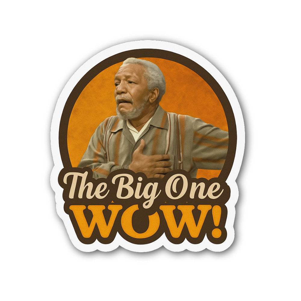 The Big One Wow Sticker, Waterproof Vinyl Decal Sticker Indoor Or Outdoor 2 (Pieces) 3" and 5"