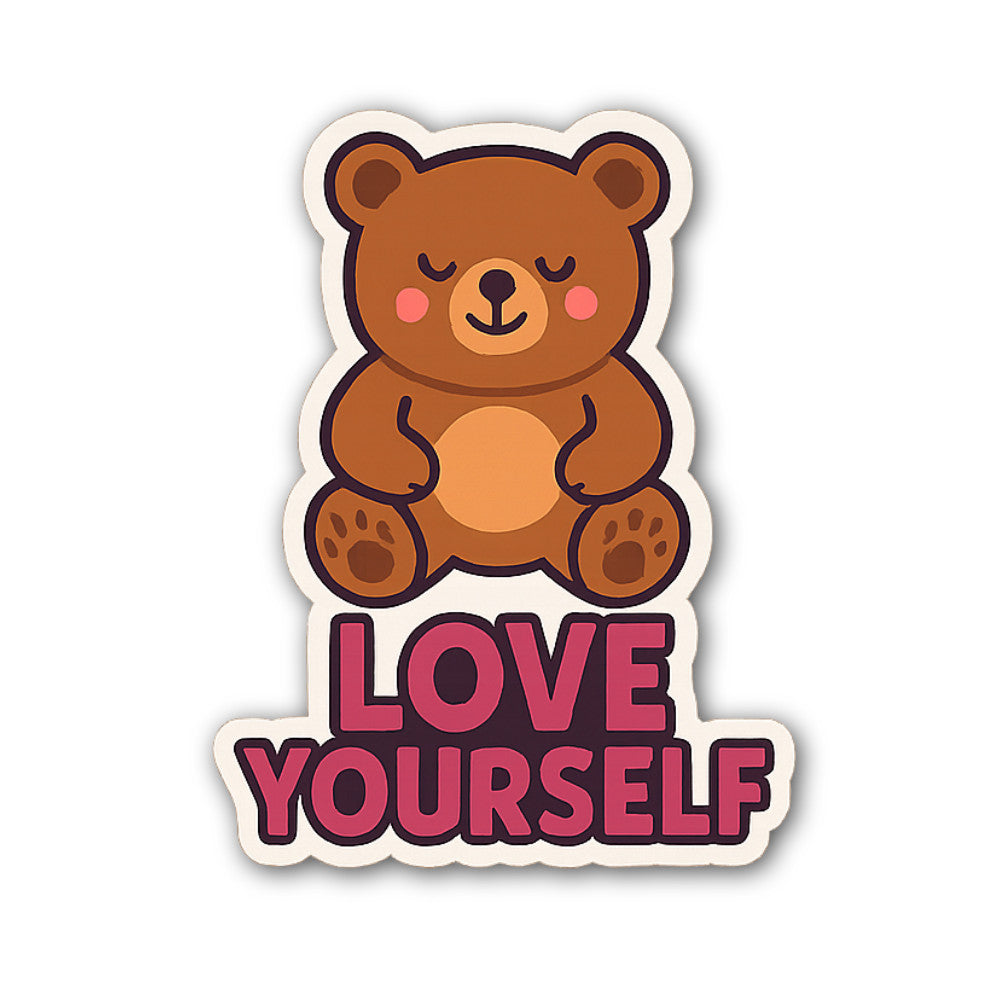 LOVE YOURSELF Sticker, Waterproof Vinyl Decal Sticker Indoor Or Outdoor 2 (Pieces) 3" and 5"