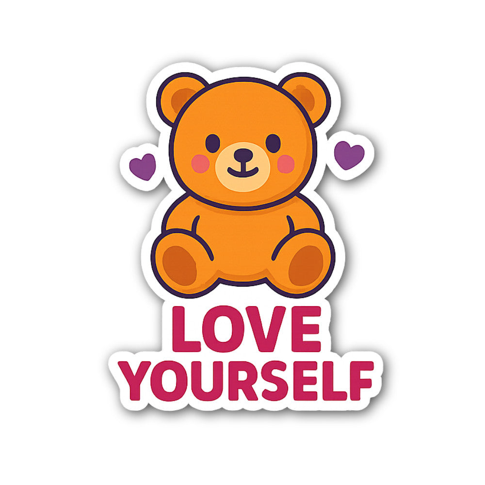Love Yourself Sticker, Waterproof Vinyl Decal Sticker Indoor Or Outdoor 2 (Pieces) 3" and 5"