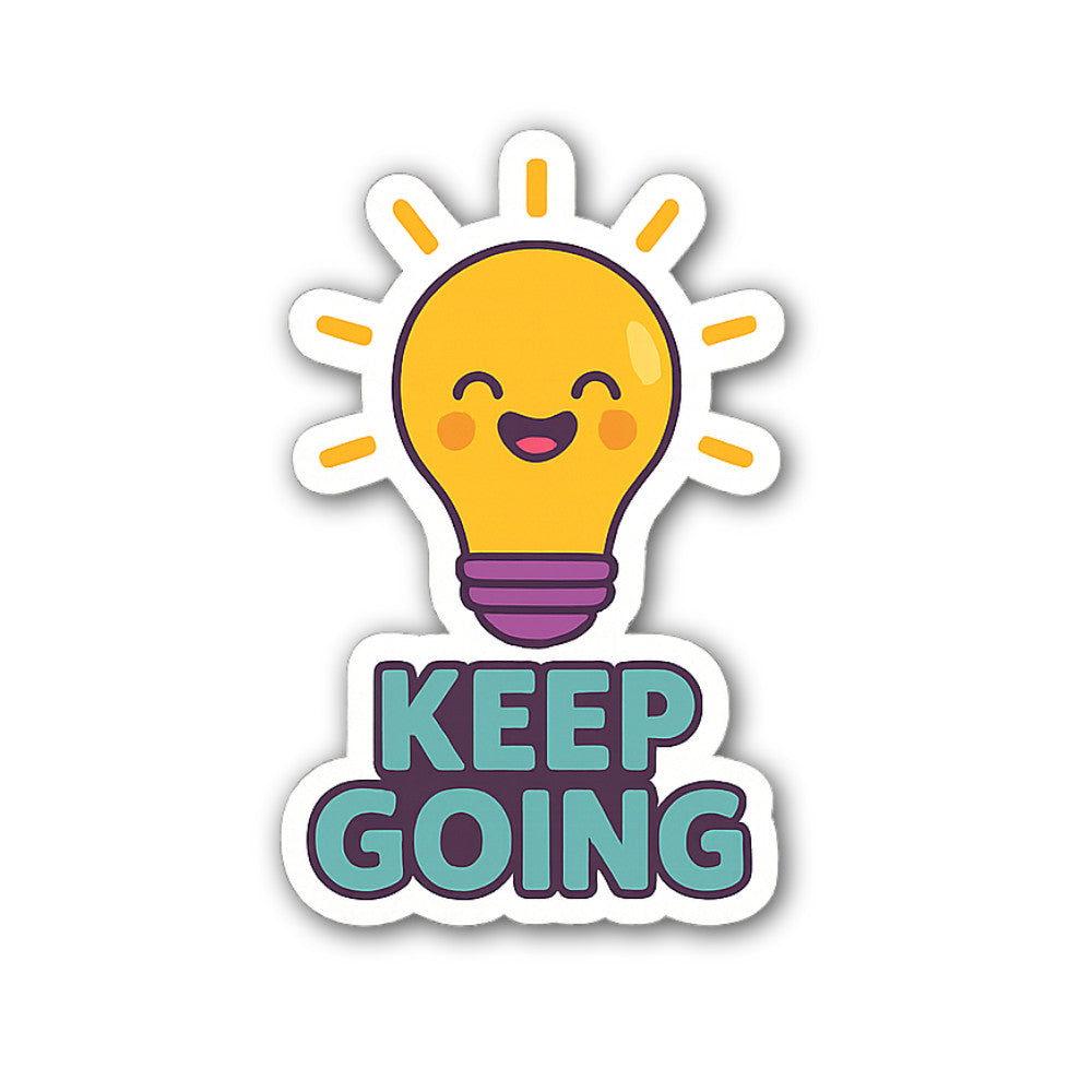 Light Bulb Sticker, Waterproof Vinyl Decal Sticker Indoor Or Outdoor 2 (Pieces) 3" and 5"