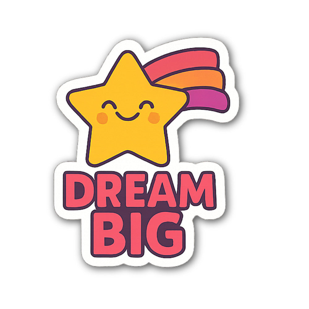 Cute Star Sticker, Waterproof Vinyl Decal Sticker Indoor Or Outdoor 2 (Pieces) 3" and 5"