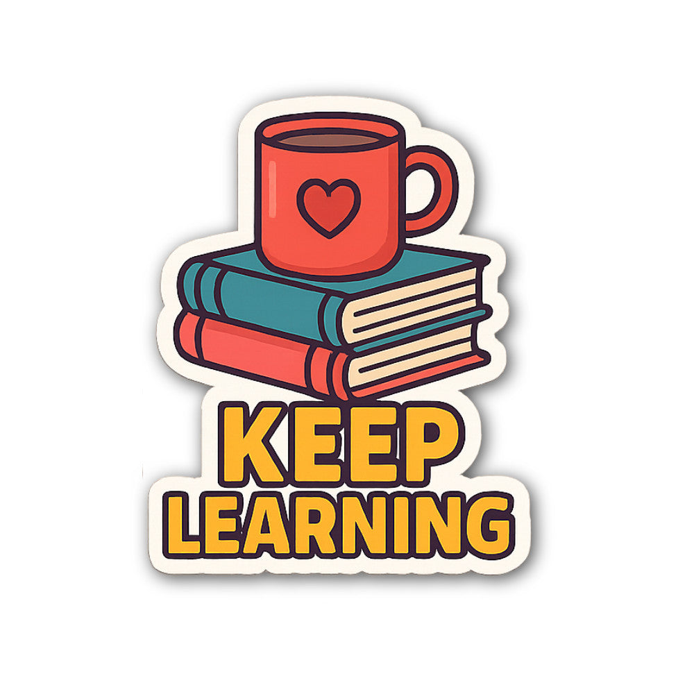 LEARNING Sticker, Waterproof Vinyl Decal Sticker Indoor Or Outdoor 2 (Pieces) 3" and 5"