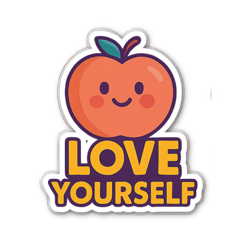 Cute apple Sticker, Waterproof Vinyl Decal Sticker Indoor Or Outdoor 2 (Pieces) 3" and 5"