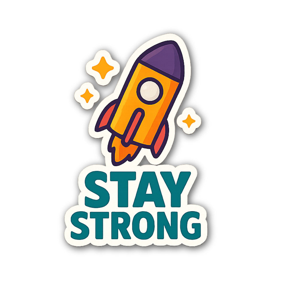 STAR STRONG Sticker, Waterproof Vinyl Decal Sticker Indoor Or Outdoor 2 (Pieces) 3" and 5"