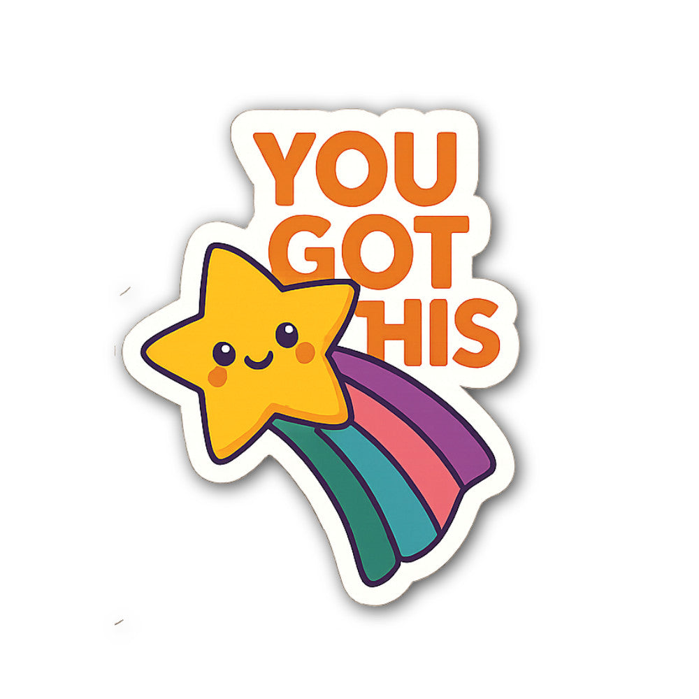YOU GOT HIS Cute Rainbow Sticker, Waterproof Vinyl Decal Sticker Indoor Or Outdoor 2 (Pieces) 3" and 5"