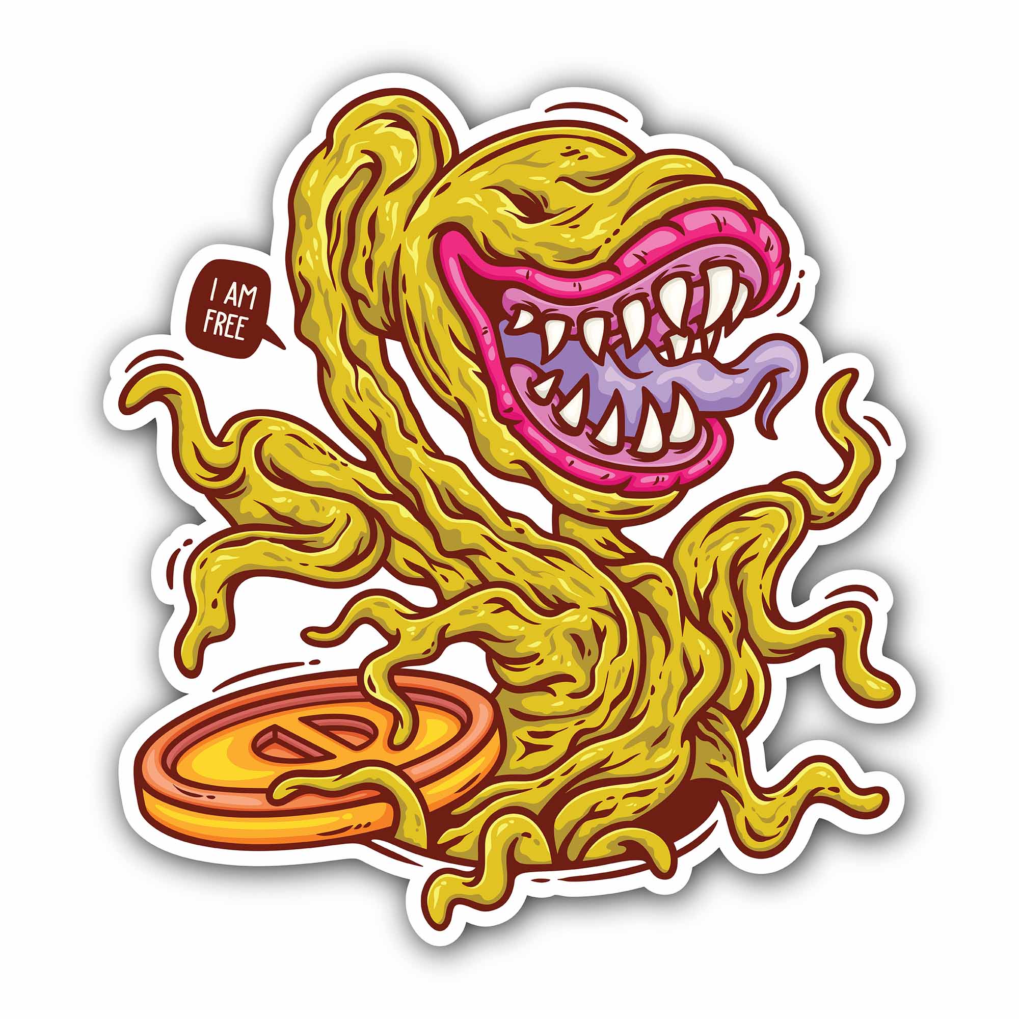 Monster Plants Sticker, Waterproof Vinyl Decal Sticker Indoor Or Outdoor 2 (Pieces) 3" and 5"