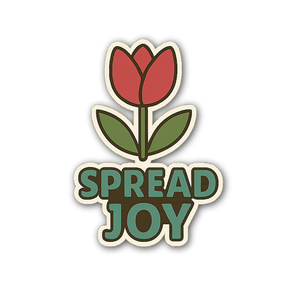 Spread joy Flower Sticker, Waterproof Vinyl Decal Sticker Indoor Or Outdoor 2 (Pieces) 3" and 5"