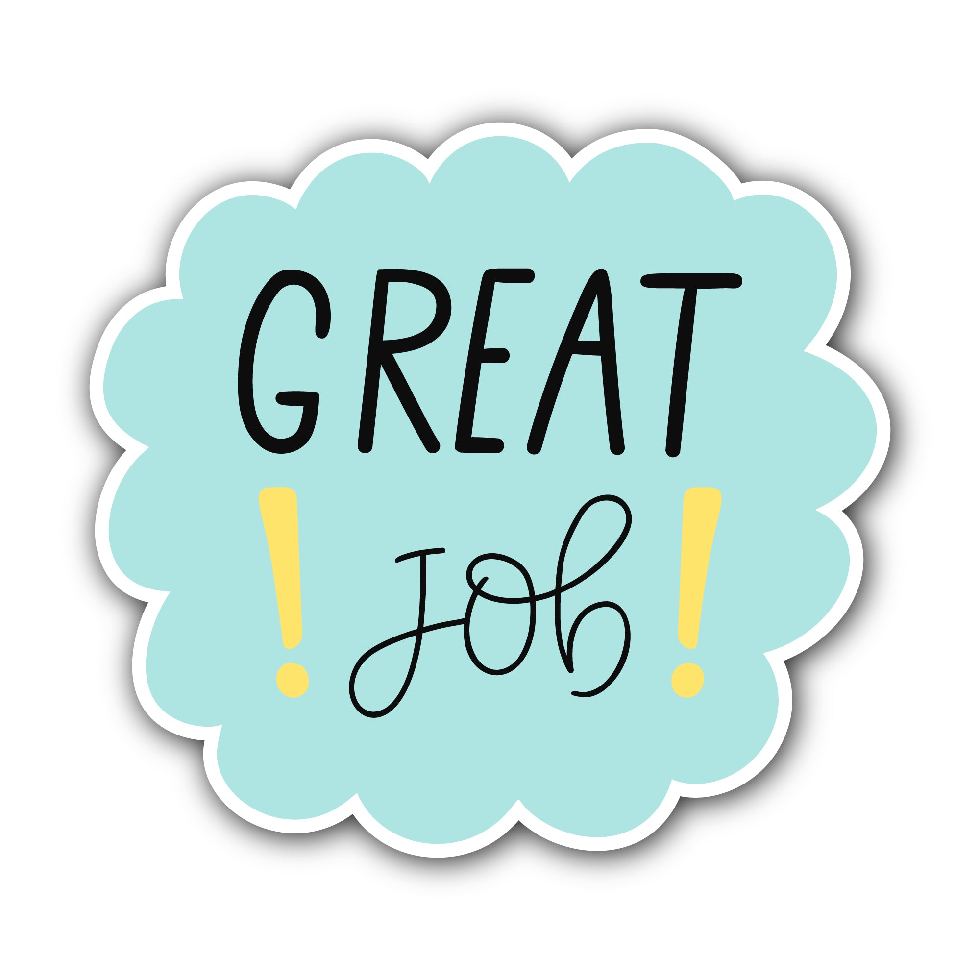 Great Job Sticker, Waterproof Vinyl Decal Sticker Indoor Or Outdoor 2 (Pieces) 3" and 5"