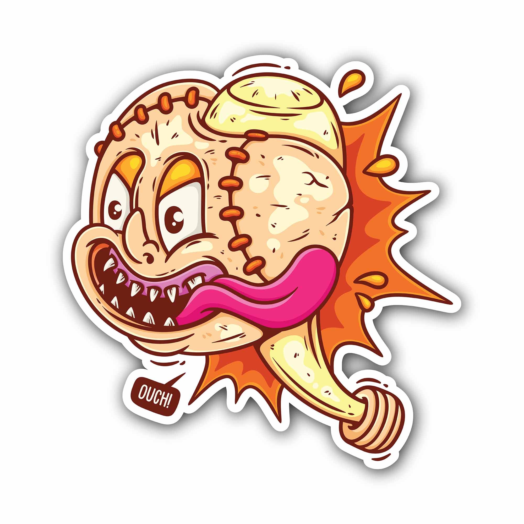 Poor Baseball Ball Sticker, Waterproof Vinyl Decal Sticker Indoor Or Outdoor 2 (Pieces) 3" and 5"