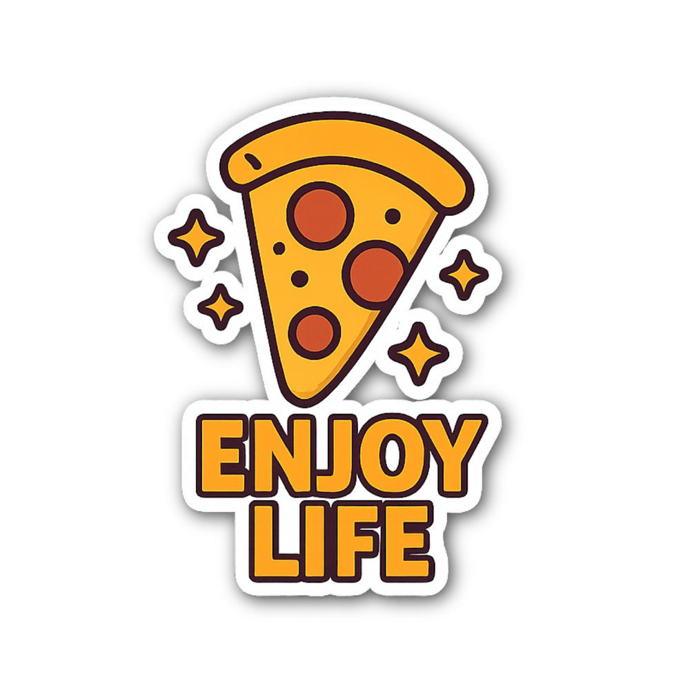 ENJOY LIFE Sticker, Waterproof Vinyl Decal Sticker Indoor Or Outdoor 2 (Pieces) 3" and 5"
