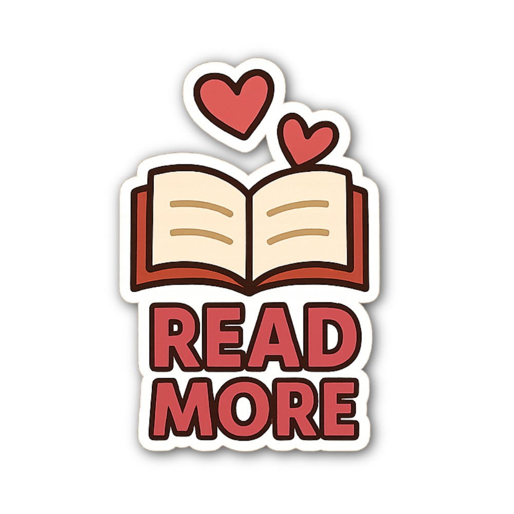 READ Sticker, Waterproof Vinyl Decal Sticker Indoor Or Outdoor 2 (Pieces) 3" and 5"