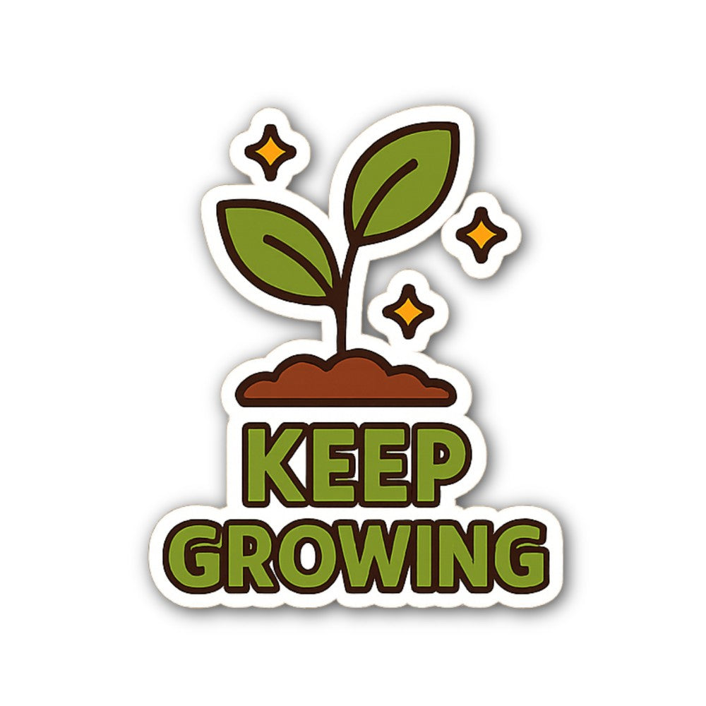 GROWING Sticker, Waterproof Vinyl Decal Sticker Indoor Or Outdoor 2 (Pieces) 3" and 5"