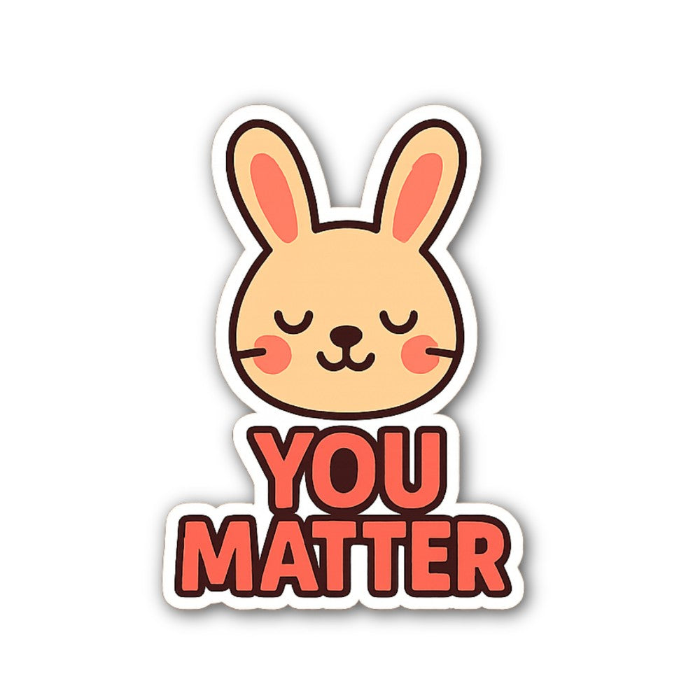 Bunny Sticker, Waterproof Vinyl Decal Sticker Indoor Or Outdoor 2 (Pieces) 3" and 5"