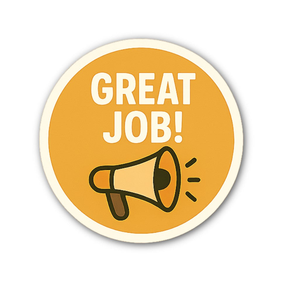 Great Sticker, Waterproof Vinyl Decal Sticker Indoor Or Outdoor 2 (Pieces) 3" and 5"