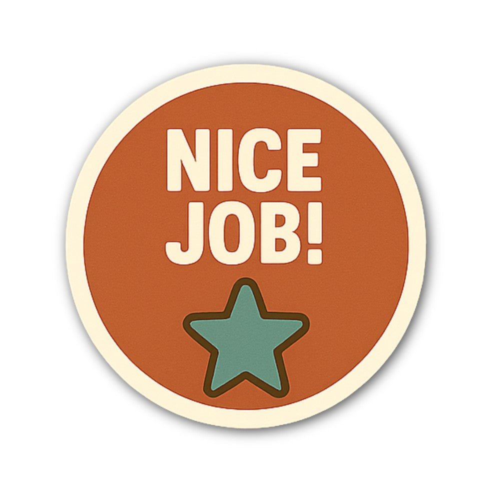 JOB! Sticker, Waterproof Vinyl Decal Sticker Indoor Or Outdoor 2 (Pieces) 3" and 5"