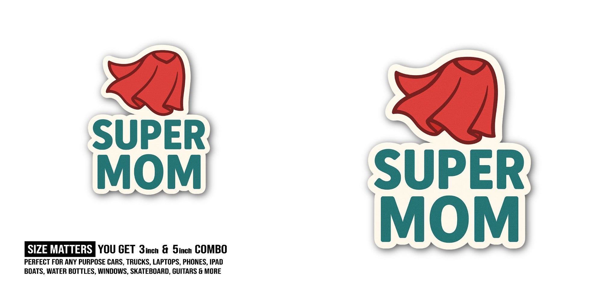 MOTHER MENTOR MAGIC Sticker, Waterproof Vinyl Decal Sticker Indoor Or Outdoor 2 (Pieces) 3" and 5"